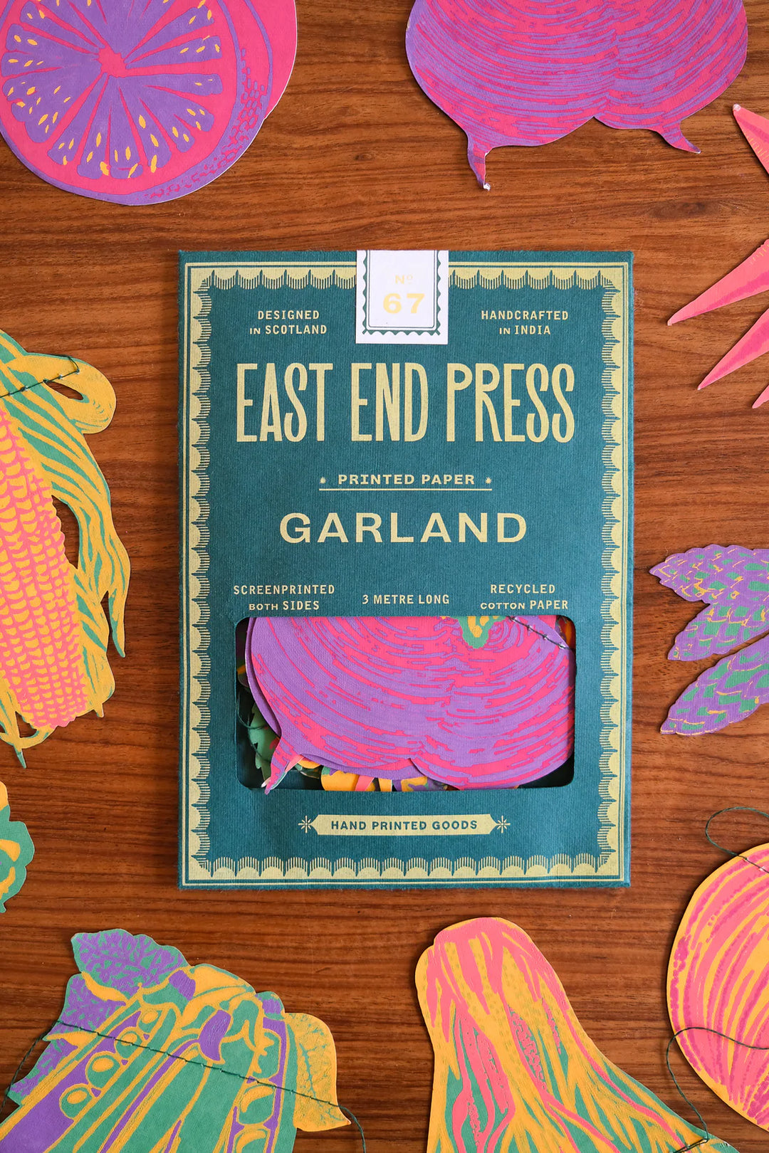 East End Press Vegetable garland packaging