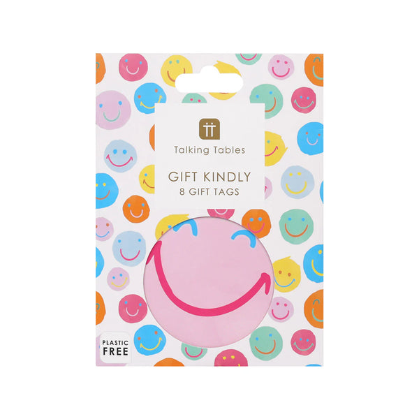 Happy Face Gift Tags - 8 Pack by Talking Tables