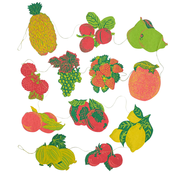 Fruit Screenprinted Paper Garland