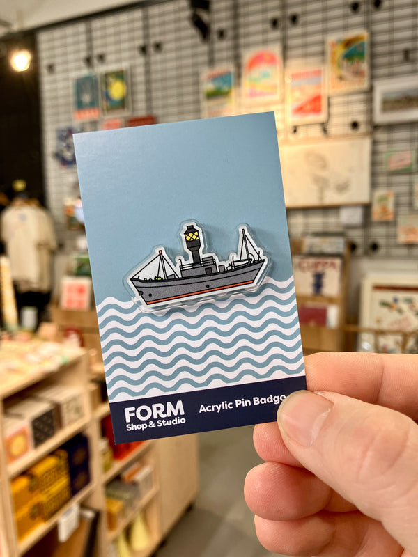 Spurn Lightship Acrylic Pin by Form Shop & Studio