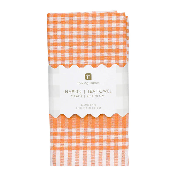 Fabric Gingham Napkins/Tea Towels - 2 Pack