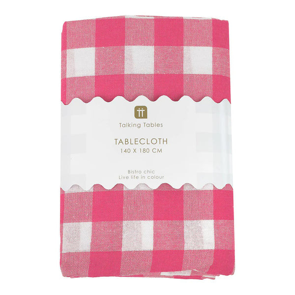 Fabric Gingham Tablecloth