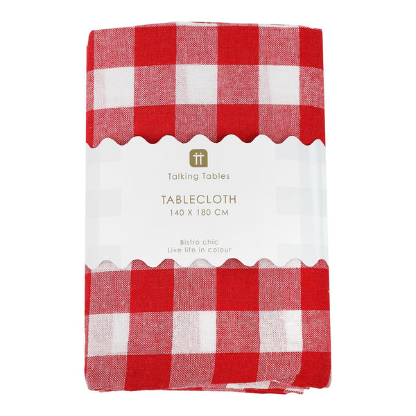 Fabric Gingham Tablecloth