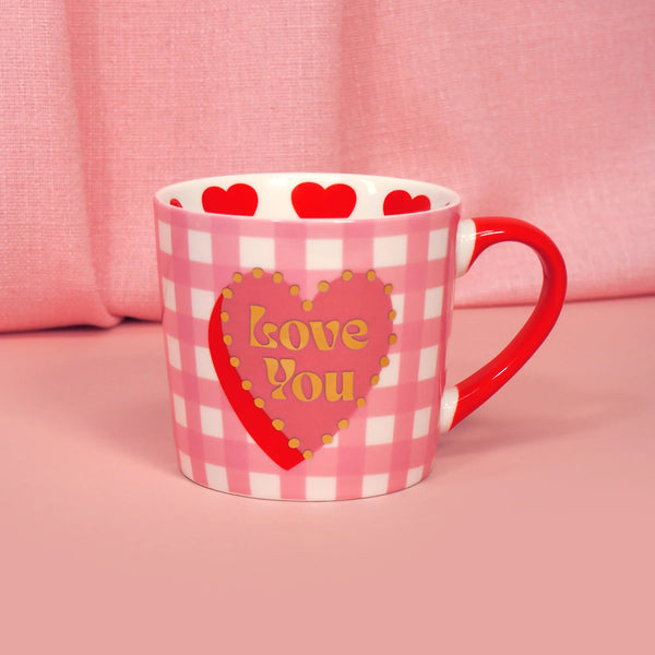 Valentines - love you mug by Eleanor Bowmer