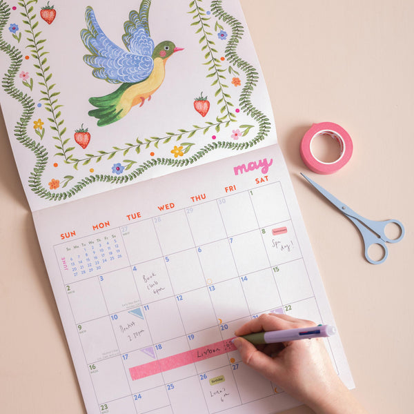 Whimsical Folk Songbirds 2027 Calendar