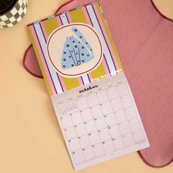 Arty Cats Compact 2027 Calendar