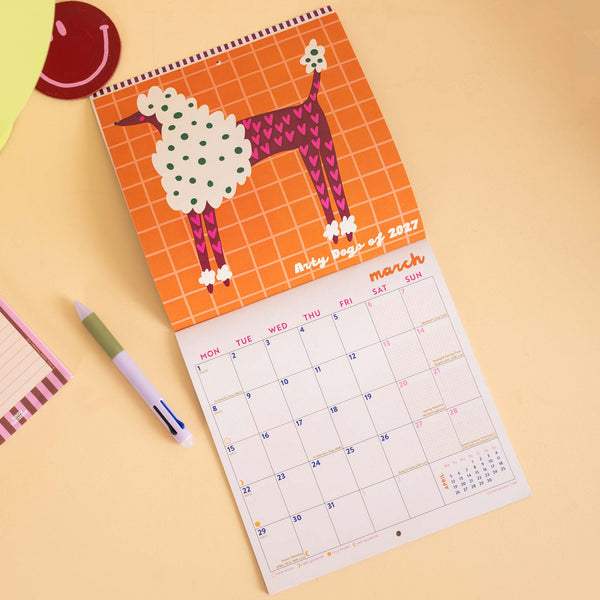 Arty Dogs Compact 2027 Calendar