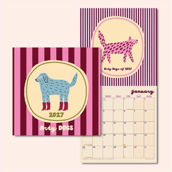 Arty Dogs Compact 2027 Calendar