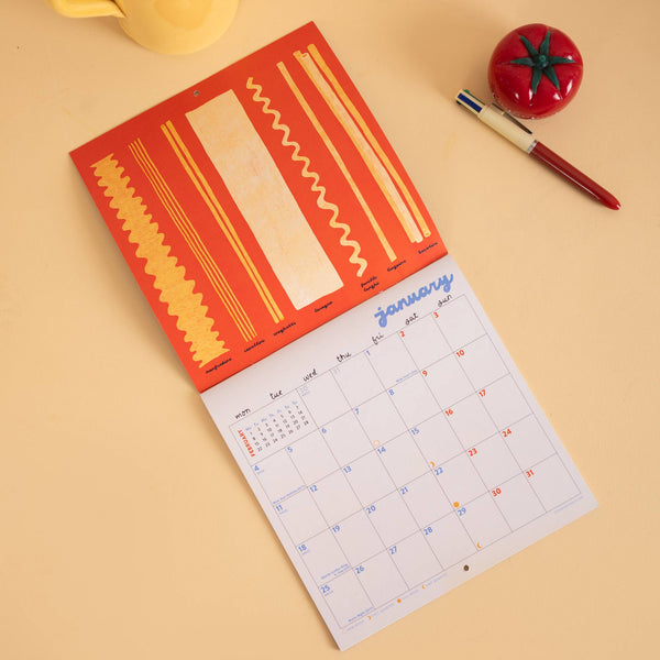 Love of Pasta Compact 2027 Calendar