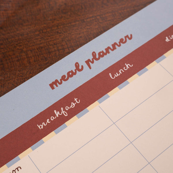A4 Meal Planner Pad - Butter Blue