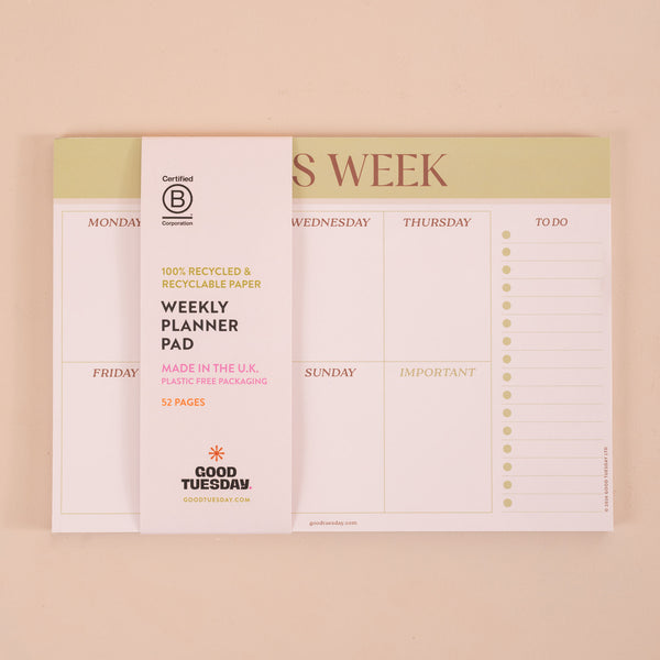 A4 Weekly Planner Pad - Matcha