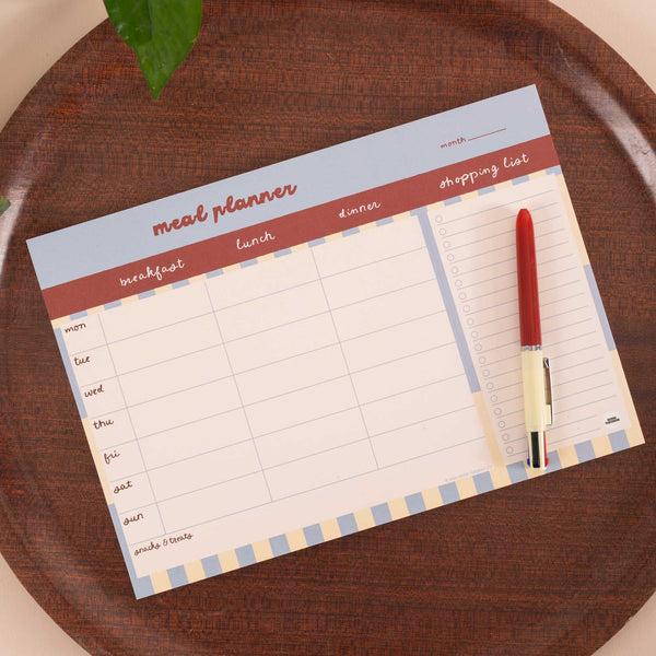 A4 Meal Planner Pad - Butter Blue