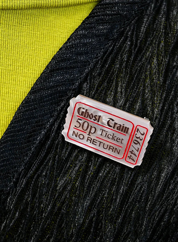 Ghost Train Ticket Brooch