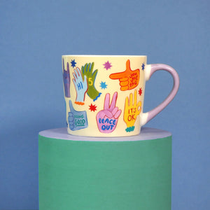 Eleanor Bowmer happy hands mug