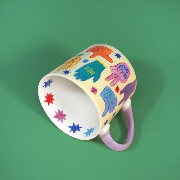 Eleanor Bowmer happy hands mug