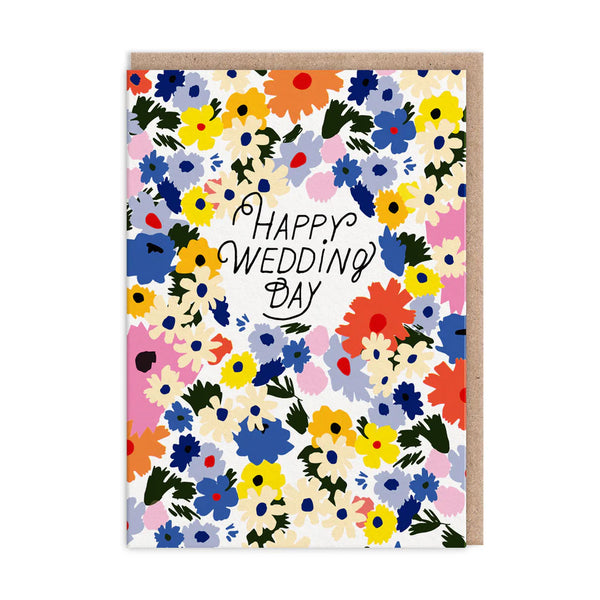 Happy Wedding Day Floral by Ohh Deer