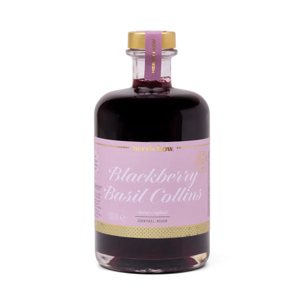 Blackberry Basil Collins Cocktail Mixer 500ml
