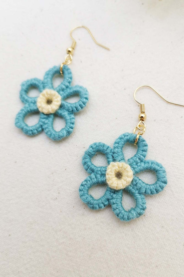 Forget Me Not Dangle Earrings