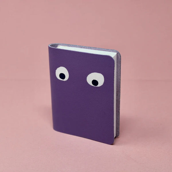 Cute googly eye mini notebook purple by arc colour design 