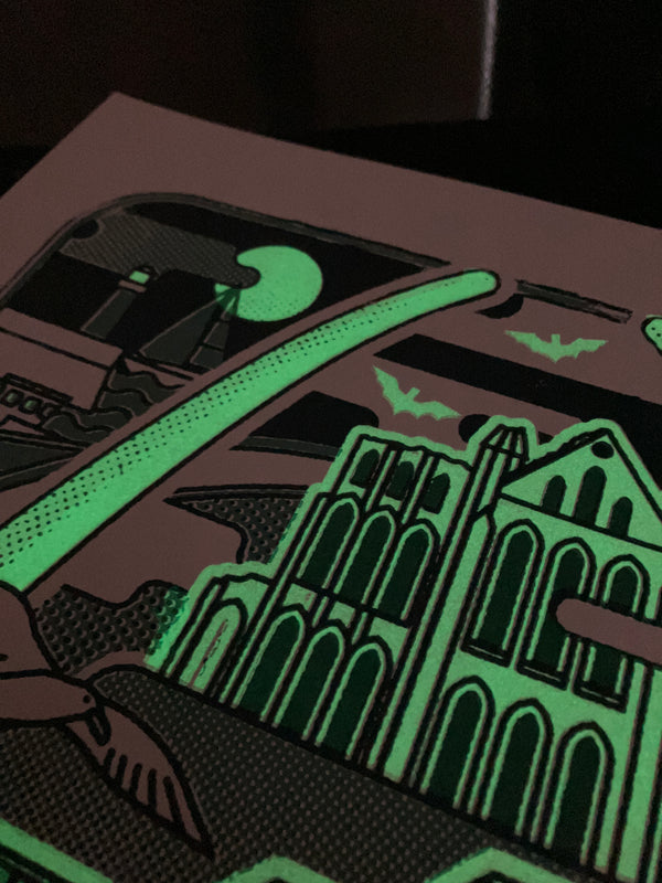 Whitby Screen Print (Glow in the Dark)