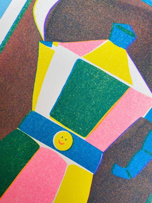 Coffee Mini Riso Print