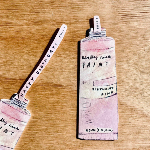 Birthday Paint Pull-Out Card