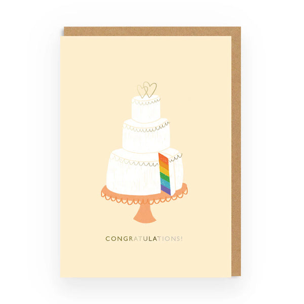 Congratulations Rainbow Cake