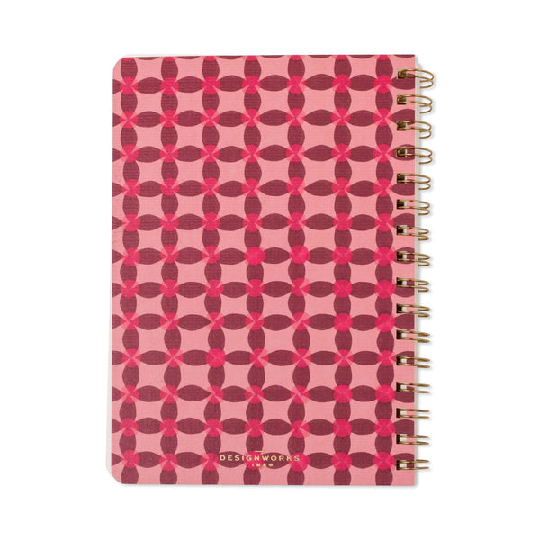 Pinwheel Pink Twin Wire A5 Notebook