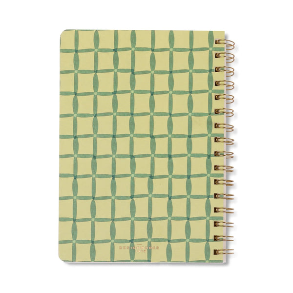 Green Lattice Twin Wire A5 Notebook