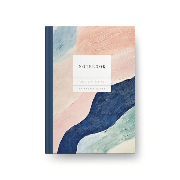 Painterly Waves Hardback Notebook by Ohh Deer