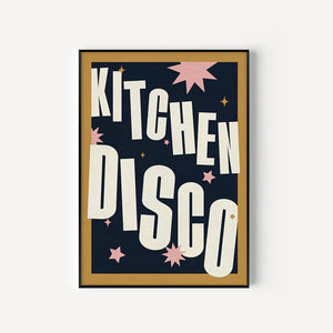 Cool typography kitchen disco wall art 