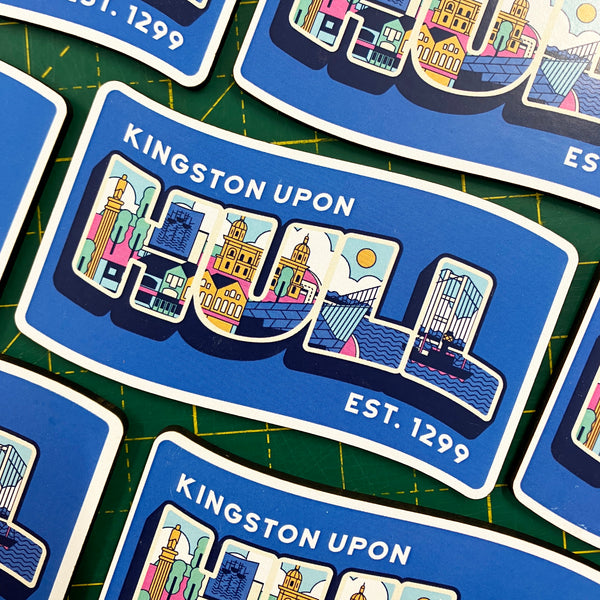 Kingston Upon Hull Fridge Magnet illustrated by Joseph Cox