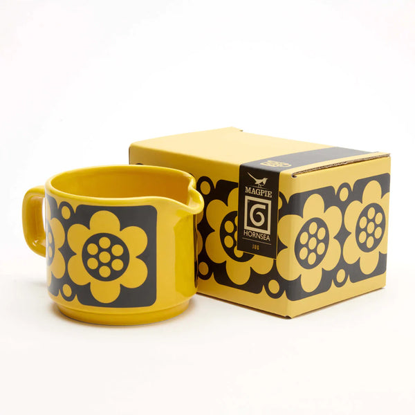 Magpie X Hornsea Jug Geo Flower Yellow by Magpie X Hornsea