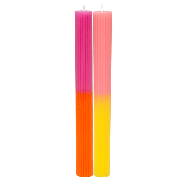Two Tone Ombre Dinner Candles