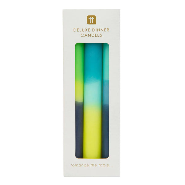Three Tone Ombre Dinner Candles