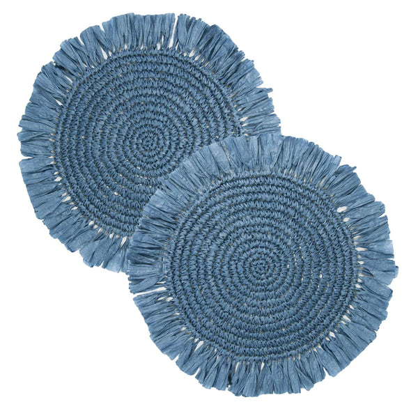 Pastel Raffia Placemats Pair by Talking Tables