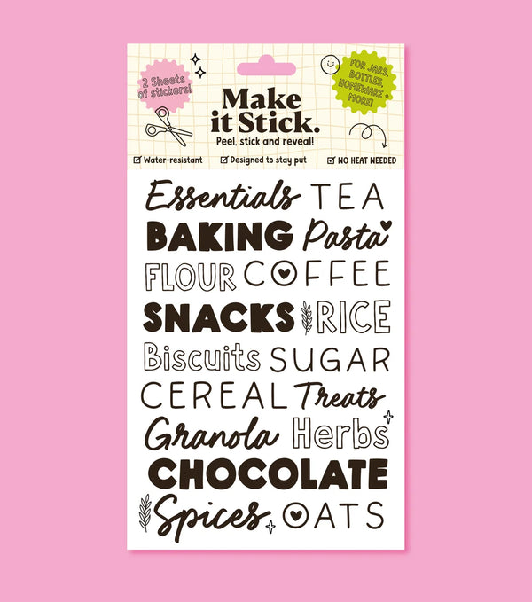 Pantry Stick and Peel Transfers