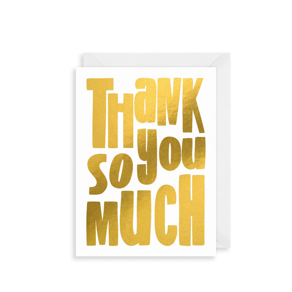 Thank You So Much Gold Notecards Pack of 6