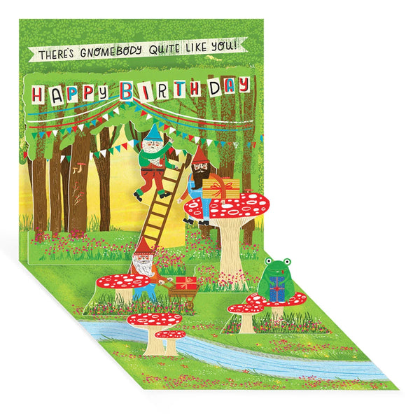 Birthday Gnomes Pop-up Greeting Card