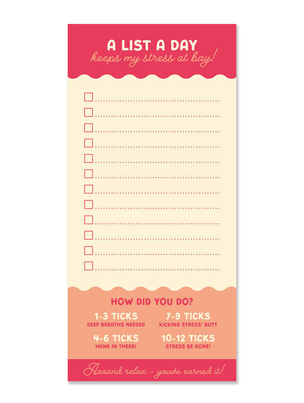 A List A Day List Pad