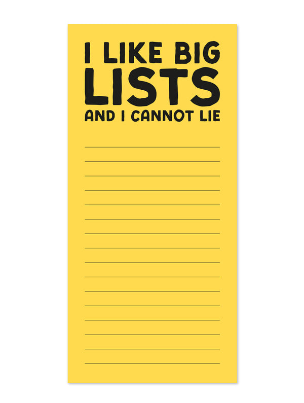 I Like Big Lists List Pad