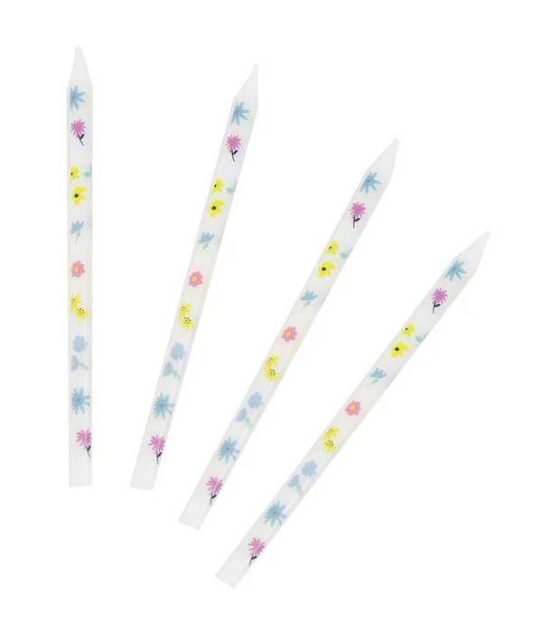 Pastel Floral Birthday Candles