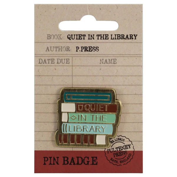 Quiet in the Library Pin Badge