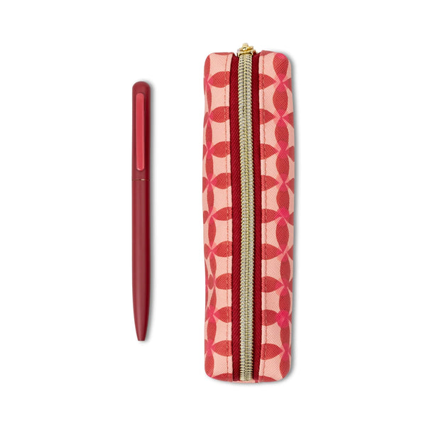 Pen and Pouch Set - Pinwheel Pink