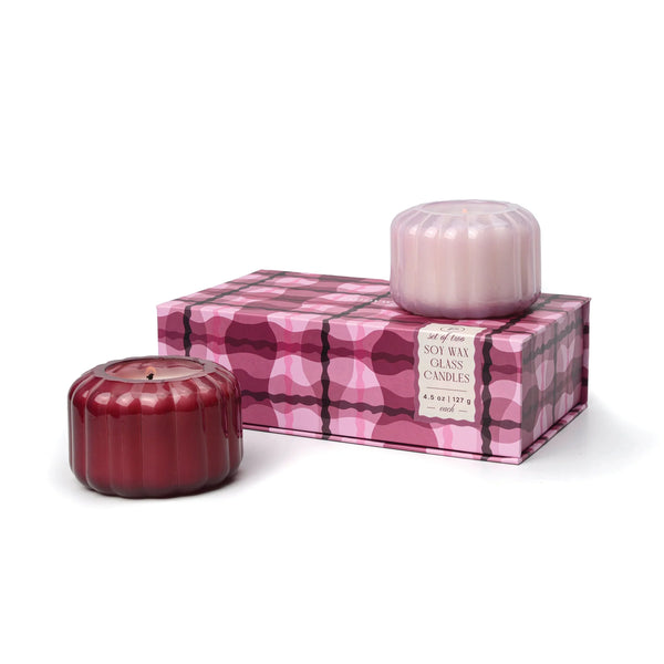 Ripple Berry Candle Gift Set - Rose and Merlot
