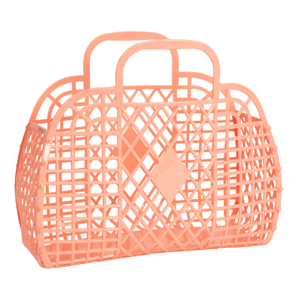 Retro-inspired Sun Jellies large carry-all bag in peach