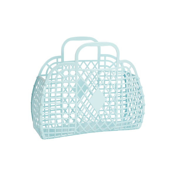 Sun Jellies Retro Basket Jelly Bag - Small blue