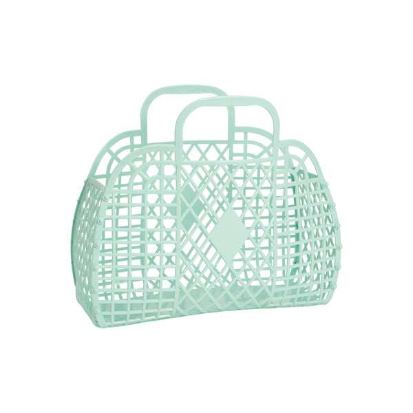 Sun Jellies Retro Basket Jelly Bag - Small mint