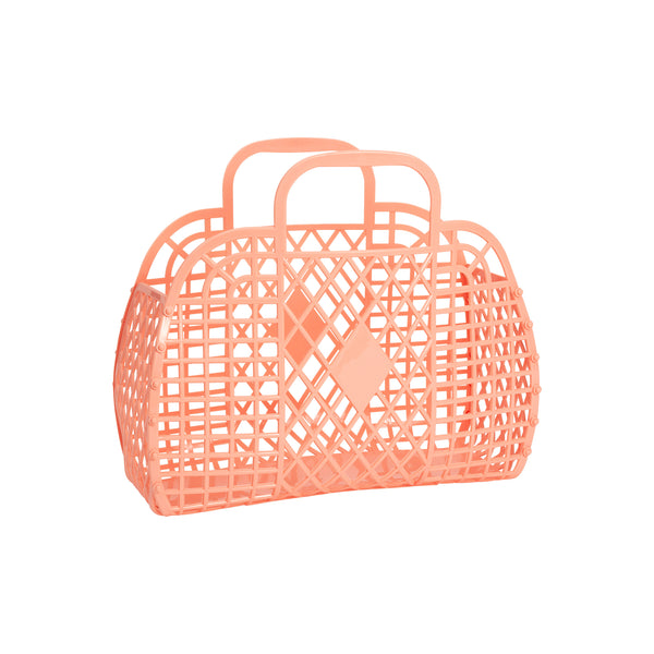 Sun Jellies Retro Basket Jelly Bag - Small peach