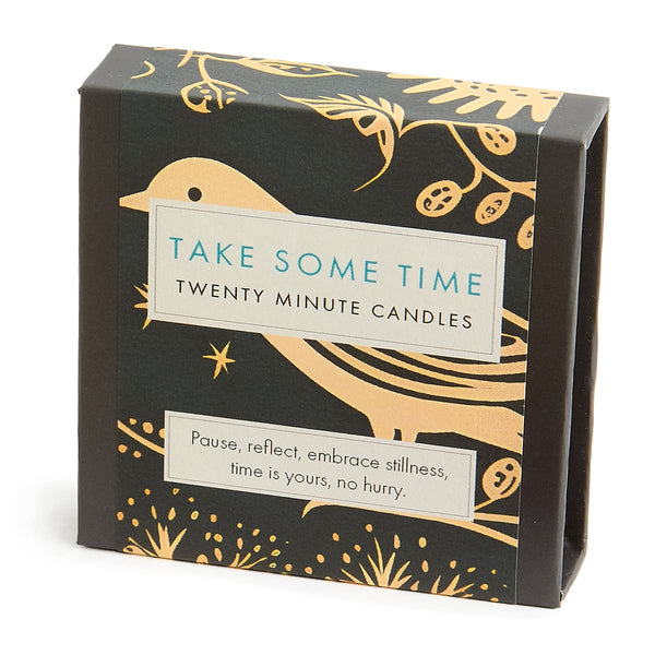 Take Some Time - 12 Twenty-Minute Candles and Ceramic Candle Holder